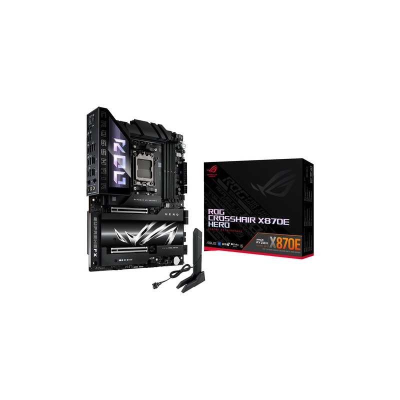 ASUS ROG CROSSHAIR X870E HERO:(AM5) 4DDR5 USB HDMI ATX ASUS ROG CROSSHAIR X870E HERO:(AM5) 4DDR5 USB HDMI ATX