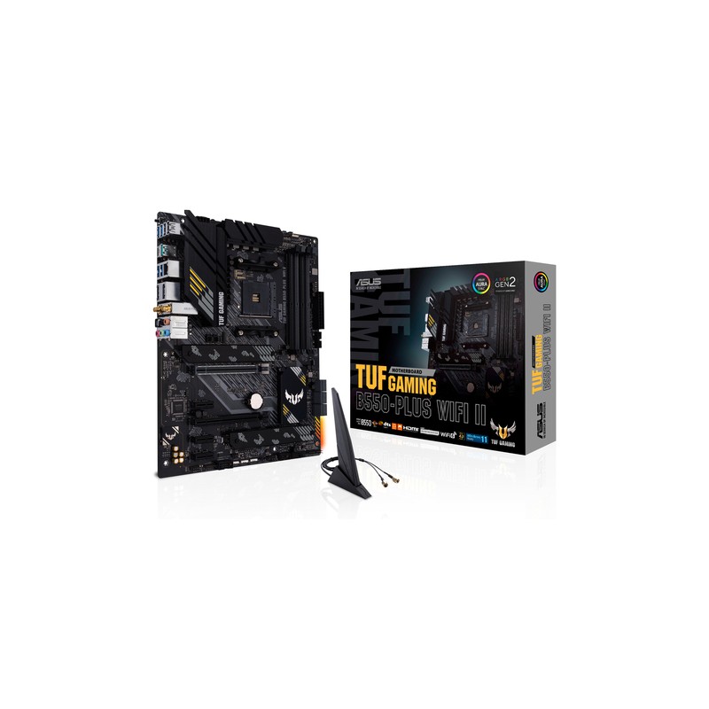 ASUS TUF GAMING B550-PLUS WIFI II: (AM4) 4DDR4 HDMI ATX ASUS TUF GAMING B550-PLUS WIFI II: (AM4) 4DDR4 HDMI ATX