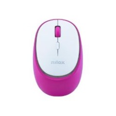 Ratón NILOX Dual-Wireless Blanco/Rosa (NXMDWS104)