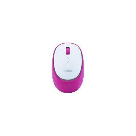 Ratón NILOX Dual-Wireless Blanco/Rosa (NXMDWS104)