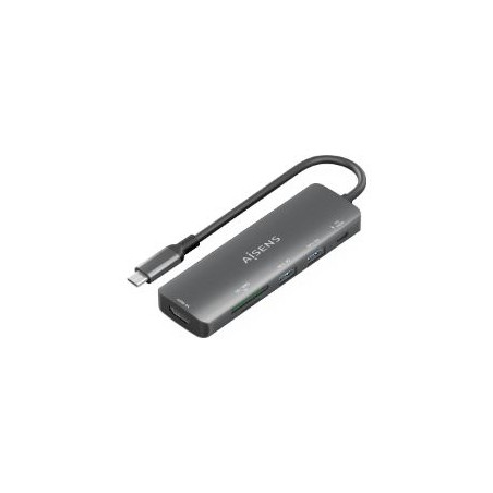 Docking AISENS 6en1 USB-C Gris (ASUC-6P023-GR)
