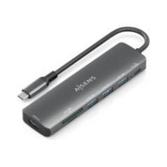 Docking AISENS 7en1 USB-C Gris (ASUC-7P025-GR)