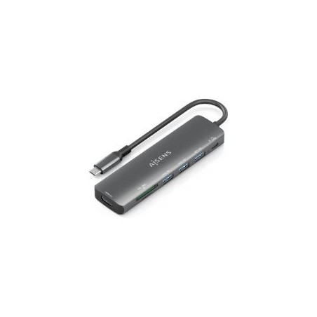 Docking AISENS 7en1 USB-C Gris (ASUC-7P025-GR)