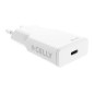 Cargador Pared CELLY 25W 1xUSB-C Blanco (SLIMTC1C25WWH)