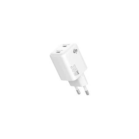 Cargador Pared SUBBLIM GaN 35W 2xUSB-C (SUBCHG-6G3520)