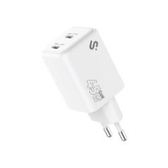 Cargador Pared SUBBLIM 45W 2USB-C Blanco(SUBCHG-6G4520)