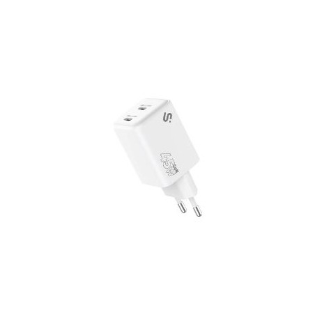 Cargador Pared SUBBLIM 45W 2USB-C Blanco(SUBCHG-6G4520)