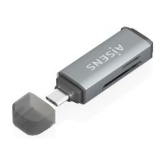 Lector Tarjetas AISENS USB-C 3.0 Gris (ASCR-2C10-GR)