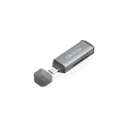 Lector Tarjetas AISENS USB-C 3.0 Gris (ASCR-2C10-GR)
