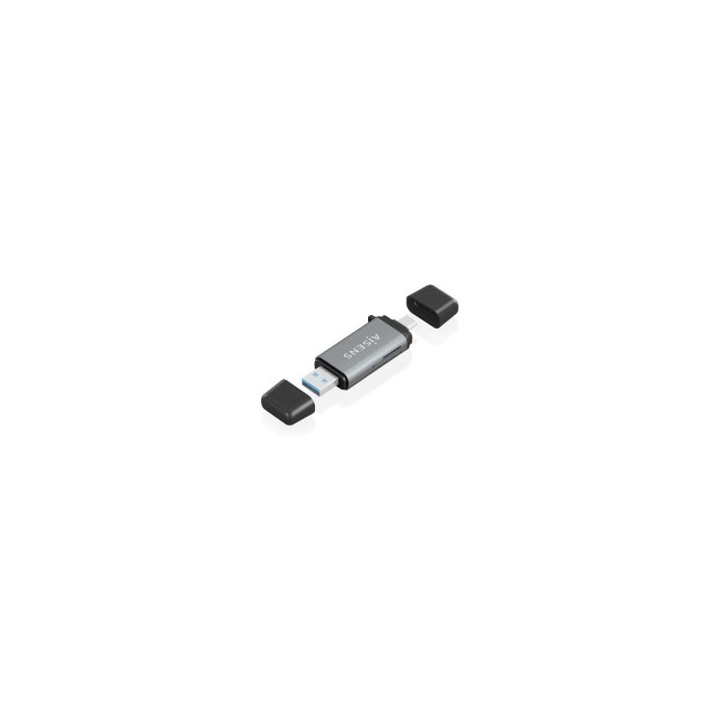 Lector Tarjetas AISENS USB-A/C 3.0 Gris (ASCR-2AC11-GR)