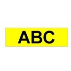 Cinta Rotuladora BROTHER 9mm Negro/Amarillo (Tze-621)