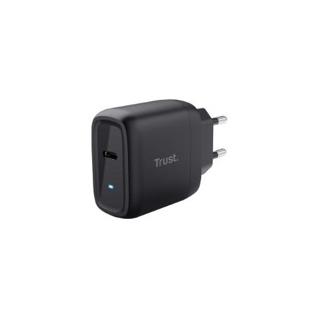 Cargador Pared Trust Maxo GaN 45W 1xUSB-C Negro (25521)