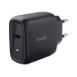 Cargador Pared Trust Maxo GaN 45W 1xUSB-C Negro (25521)