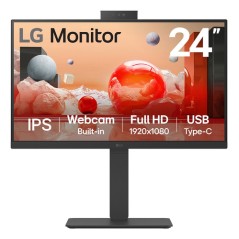 Monitor LG 24" IPS FHD con WebCam Negro (24BA850-B)