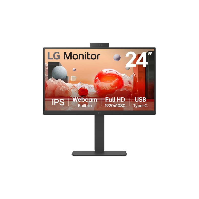 Monitor LG 24" IPS FHD con WebCam Negro (24BA850-B)