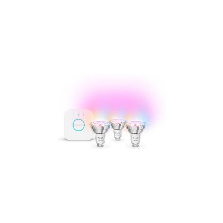 Kit Iluminacion Philips Hue 3xGU10+Puente(929004235707)