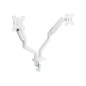 Soporte Mesa TooQ 13"-34" 2 Brazos Blanco (DB1434TNR-W)