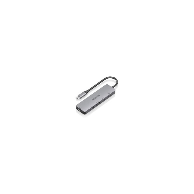 Docking AISENS 5en1 USB-C 4K/60Hz Gris (ASUC-5P028-GR) Docking AISENS 5en1 USB-C 4K/60Hz Gris (ASUC-5P028-GR)
