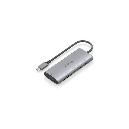 Docking AISENS 6en1 USB-C 4K/60Hz Gris (ASUC-6P029-GR)