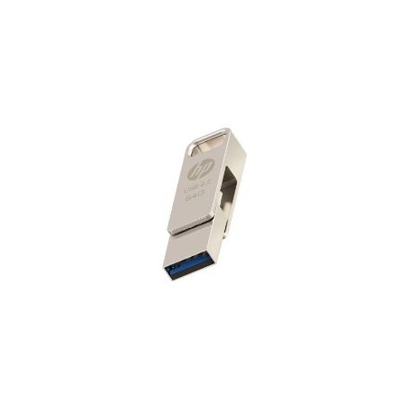 Pendrive HP HPFD206C 64Gb USB-A/C Plata (HPFD206C-A-64)
