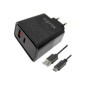 Cargador Pared Approx USB-A/USB-C Cable (APPUSBWALL65W)