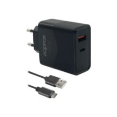 Cargador Pared Approx USB-A/USB-C Cable (APPUSBWALL45W)