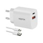 Cargador Pared Approx USB-A/USB-C Cable (APPUSBWALL20W)