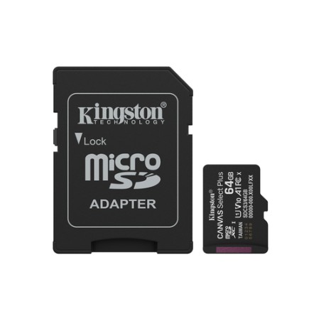 Kingston Micro SDXC 64Gb + Adaptador SD (SDCS3/64GB)