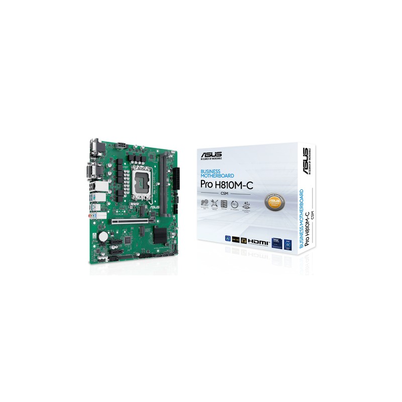 ASUS PRO H810M-C-CSM: (1851) DDR5 HDMI VGA DVI DP mATX ASUS PRO H810M-C-CSM: (1851) DDR5 HDMI VGA DVI DP mATX