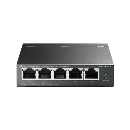 Switch TP-Link 5xRJ45 PoE+ Negro (TL-SG1005LP)