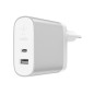 Cargador BELKIN 39W 1xUSB-A 1xUSB-C (F7U061VF-SLV) Cargador BELKIN 39W 1xUSB-A 1xUSB-C (F7U061VF-SLV)