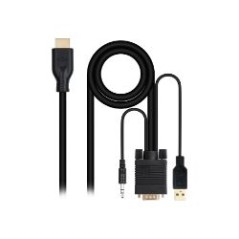 Cable VGA/M+Audio/M+Usb-A/M a HDMI/M 1.8m (10.15.4612)