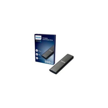 SSD Philips Slim 500Gb SATA USB-C 3.0 Gris (FM50SS031P)