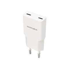 Cargador Nanocable 2xUSB-C PD 25W Blanco (10.10.2026)