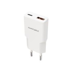 Cargador Nanocable USB-A/USB-C 30W Blanco (10.10.2028)