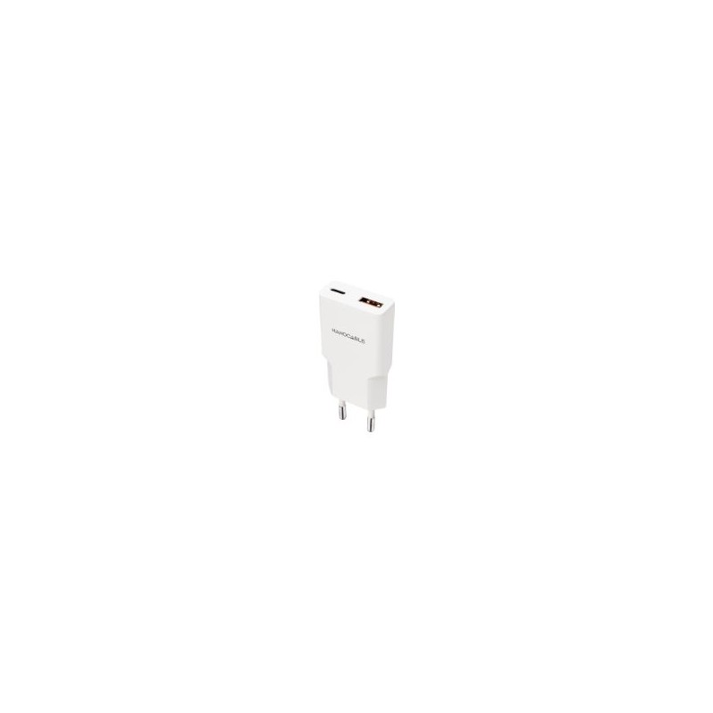 Cargador Nanocable USB-A/USB-C 30W Blanco (10.10.2028) Cargador Nanocable USB-A/USB-C 30W Blanco (10.10.2028)