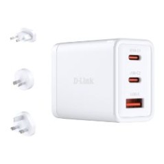 Cargador D-Link GaN PD/QC 65W 1xUSB-A 2xUSB-C (DCP-651)