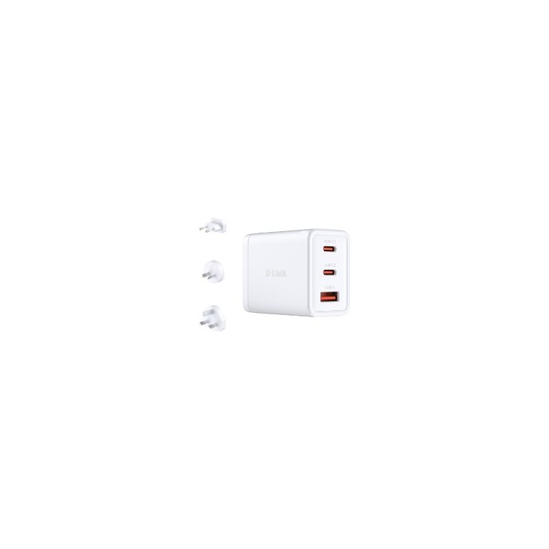 Cargador D-Link GaN PD/QC 65W 1xUSB-A 2xUSB-C (DCP-651)
