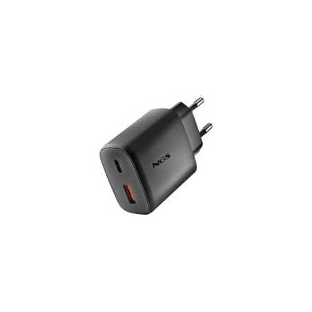 Cargador NGS Era 45W 1USB-A 1USB-C Negro (ERA45WBLACK)