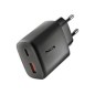 Cargador NGS Era 45W 1USB-A 1USB-C Negro (ERA45WBLACK)