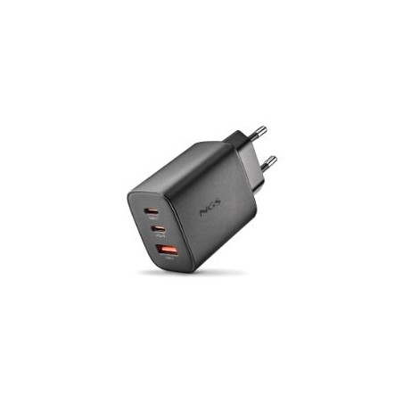 Cargador NGS Era 65W 1USB-A 2USB-C Negro (ERA65WBLACK)