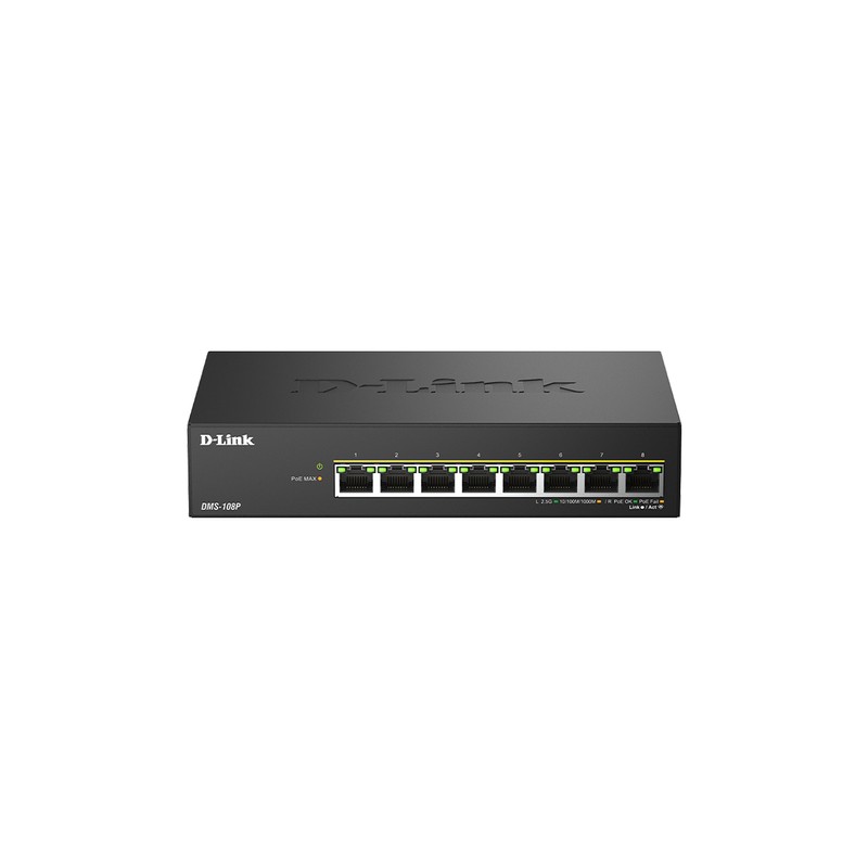 Switch D-Link 8xRJ45 PoE 290W Negro (DMS-108P/E) Switch D-Link 8xRJ45 PoE 290W Negro (DMS-108P/E)