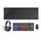 Pack Mars Gaming T+Ratón+Auric+Alfomb Negro (MCPRGB3ES)