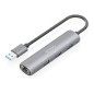 Hub AISENS USB-A a 3xUSB-A/1xRJ45 Gris (ASUC-4P034-GR)