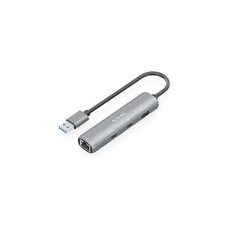 Hub AISENS USB-A a 1USB-A/2USB-C/1RJ45 (ASUC-4P036-GR)