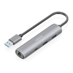 Hub AISENS USB-A a 2USB-A/1USB-C/1RJ45 (ASUC-4P035-GR)