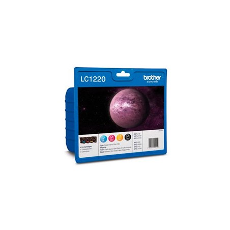 Tinta BROTHER Pack Negro/Tricolor (LC1220VALBP)