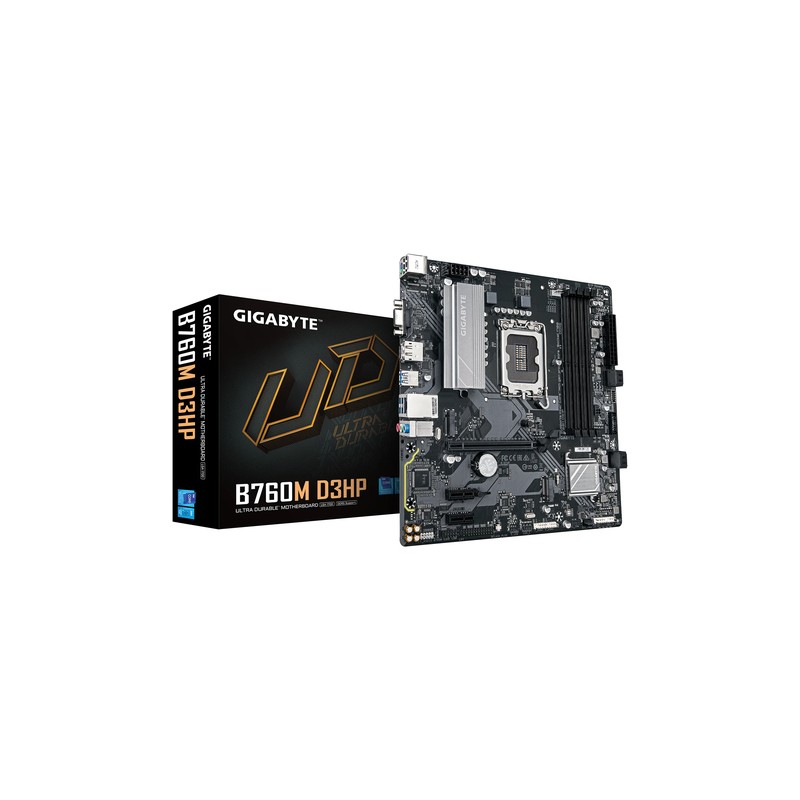 GIGABYTE B760M D3HP: (1700) 4DDR5 USB DP VGA HDMI mATX GIGABYTE B760M D3HP: (1700) 4DDR5 USB DP VGA HDMI mATX