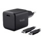 Cargador Pared Trust Maxo 65W USB-C +cable Negro(26046)