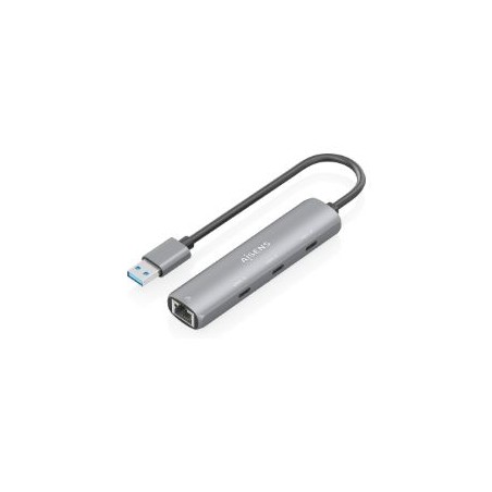 Hub AISENS USB-A a 3xUSB-C/1xRJ45 Gris (ASUC-4P037-GR)